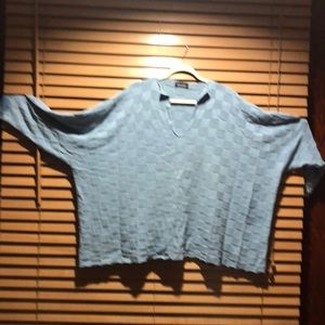 Eskandar pale blue cotton sweater